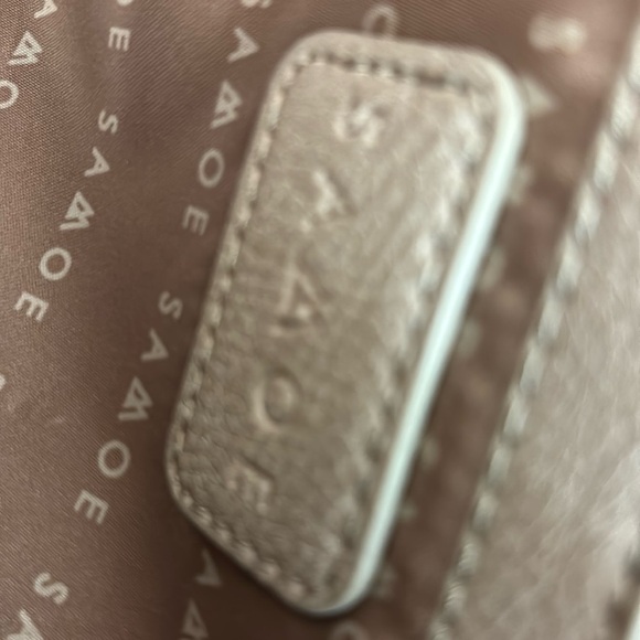 Samoe Style East/West Shopper Handbag/Shoulder Bag Faux Leather Neutral Soft - Picture 13 of 13